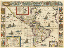 America Map By Jodocus Hondius / Jan Jansson