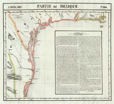 South and Texas Map By Philippe Marie Vandermaelen