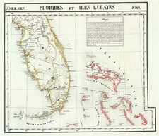 Southeast and Caribbean Map By Philippe Marie Vandermaelen