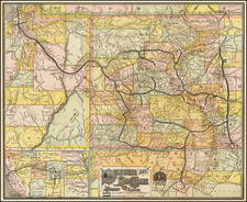 Colorado, Utah, New Mexico, Colorado and Utah Map By Denver & Rio Grande RR