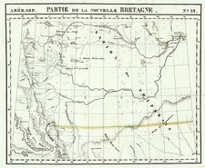 Plains, Rocky Mountains and Canada Map By Philippe Marie Vandermaelen