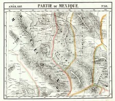 Texas and Mexico Map By Philippe Marie Vandermaelen