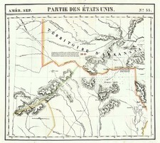 Texas and Plains Map By Philippe Marie Vandermaelen