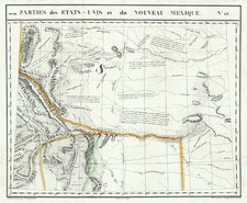 Texas, Plains, Southwest and Rocky Mountains Map By Philippe Marie Vandermaelen