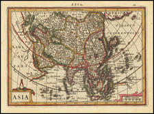 Asia Map By Jodocus Hondius / Gerard Mercator