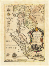 Southeast Asia Map By Pierre Du Val / Augustin  Dechaussé