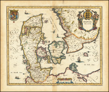 Denmark Map By Matthaus Merian