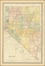 Nevada Map By William Rand  &  Andrew McNally