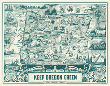 Oregon and Pictorial Maps Map By Hugh J. Hayes