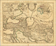 Russia, Turkey, Mediterranean, India, Central Asia & Caucasus, Middle East, Holy Land, Turkey & Asia Minor and Greece Map By Johannes Covens - Pierre Mortier