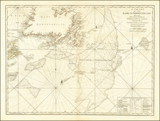 A Chart of the Banks of Newfoundland Drawn from a Great Number of Hydrographical Surveys, Chiefly from those of Chabert, Cook and Fleurieu, Corrected and Ascertained Astronomical Observations. . . 1775 By Robert Sayer / John Bennett