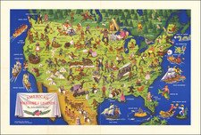 United States and Pictorial Maps Map By John Dukes McKee