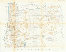Oregon Map By U.S. General Land Office