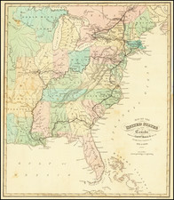 United States Map By William Home Lizars