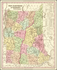 New Hampshire and Vermont Map By Henry Schenk Tanner