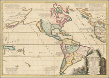 Australia & Oceania, Pacific, Oceania, California as an Island and America Map By Nicolas Sanson