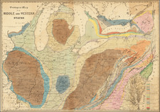 Mid-Atlantic, Midwest, Midwest and Geological Map By James Hall