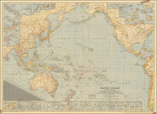 Pacific Ocean, Pacific, Other Pacific Islands and World War II Map By National Geographic Society