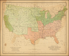 United States Map By W. & A.K. Johnston