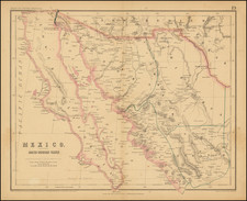 Mexico and Baja California Map By Henry Darwin Rogers  &  Alexander Keith Johnston