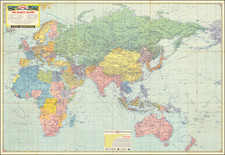 World, Europe and World War II Map By General Drafting Company