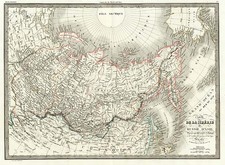 Alaska, Asia, Central Asia & Caucasus and Russia in Asia Map By Alexandre Emile Lapie