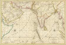 Indian Ocean, India and Middle East Map By Pierre Mortier