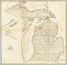 Michigan Map By General Land Office