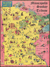 Minnesota and Pictorial Maps Map By Bud Matthes