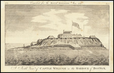 A North View of Castle William in the Harbour of Boston