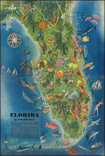 Florida and Pictorial Maps Map By Miguel Covarrubias