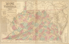 West Virginia, Virginia and Civil War Map By J.T. Lloyd