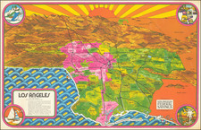 Pictorial Maps, California and Los Angeles Map By Gary Pelzman