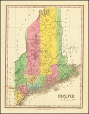 Maine Map By Anthony Finley