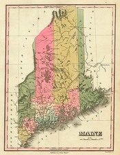 New England Map By Anthony Finley