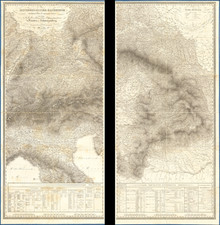 Austria and Hungary Map By Topographisches Bureau