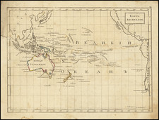 Pacific Ocean, Pacific, Australia and New Zealand Map By Fyodor Poznyakov  &  Konstantin Arsenyev  &  S.K. Frolov