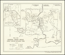 California and Yosemite Map By United States GPO