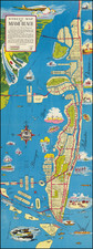 Florida and Pictorial Maps Map By Miami Beach Chamber of Commerce