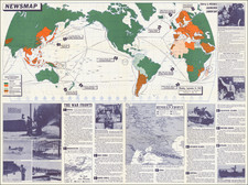 World and World War II Map By United States GPO