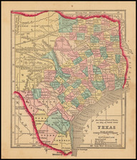 Texas Map By Sidney Morse  &  Samuel Gaston