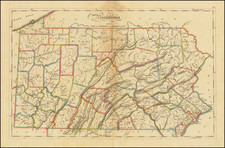 Pennsylvania Map By Mathew Carey