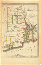 Rhode Island Map By Mathew Carey