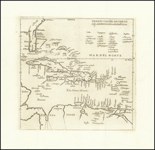 Florida, Caribbean and Colombia Map By Antonio de Herrera y Tordesillas