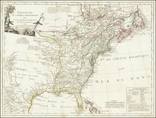 United States and American Revolution Map By Charles Francois Delamarche