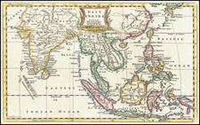 India and Southeast Asia Map By Thomas Jefferys