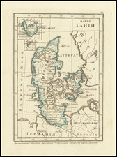 Iceland and Denmark Map By Fyodor Poznyakov  &  Konstantin Arsenyev  &  S.K. Frolov