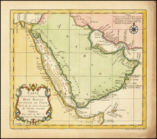 Middle East and Arabian Peninsula Map By Jacques Nicolas Bellin