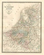 Europe and Netherlands Map By J. Andriveau-Goujon