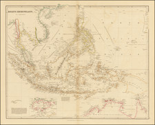 Asiatic Archipelago   [Early Singapore Inset] By John Arrowsmith